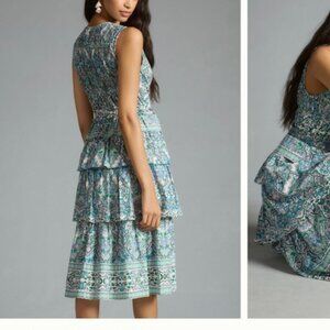 Shoshana Sleeveless Smocked Tiered Dress